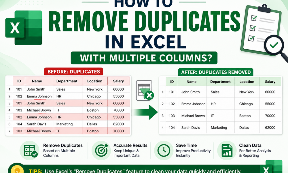 How to Remove Duplicates in Excel with Multiple Columns? How to Remove Duplicates in Excel with Multiple Columns?