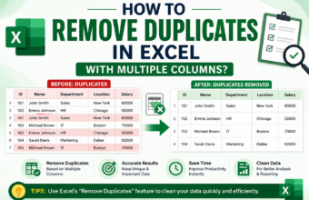 How to Remove Duplicates in Excel with Multiple Columns?