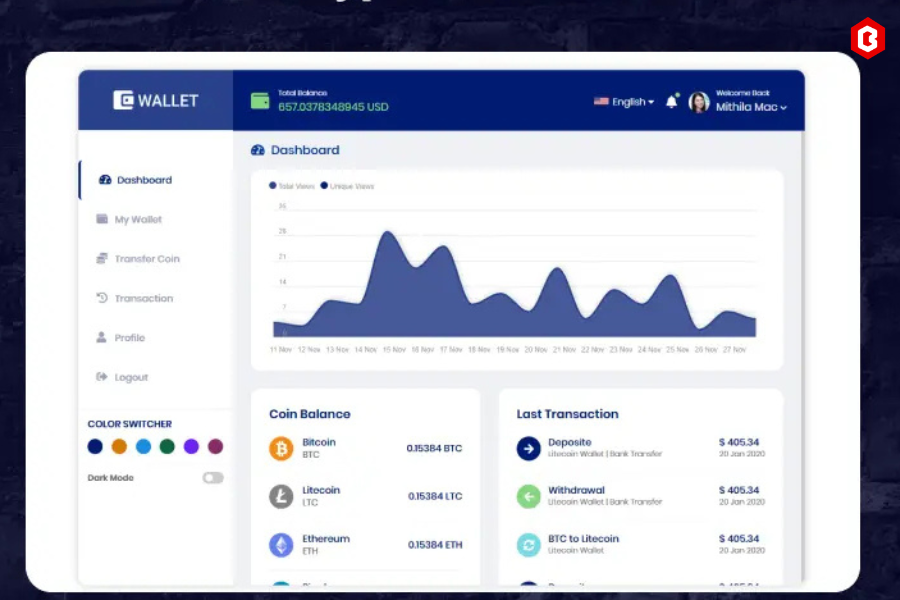 Crypto Wallet HTML Template for Secure Cryptocurrency Websites